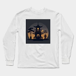 Temple Tibet Mountains Long Sleeve T-Shirt